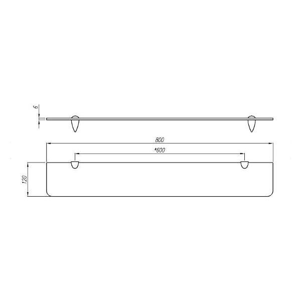 Полка книжная AQUATON Ария