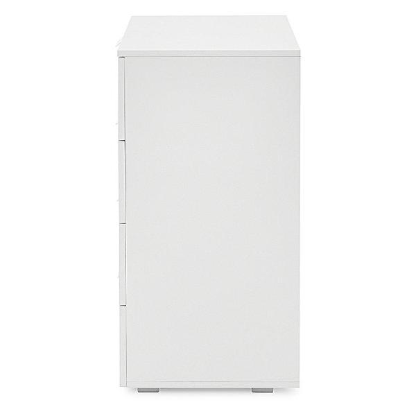 Комод Любимый дом глянцевый белый Бруклин 80 см, 4 ящика