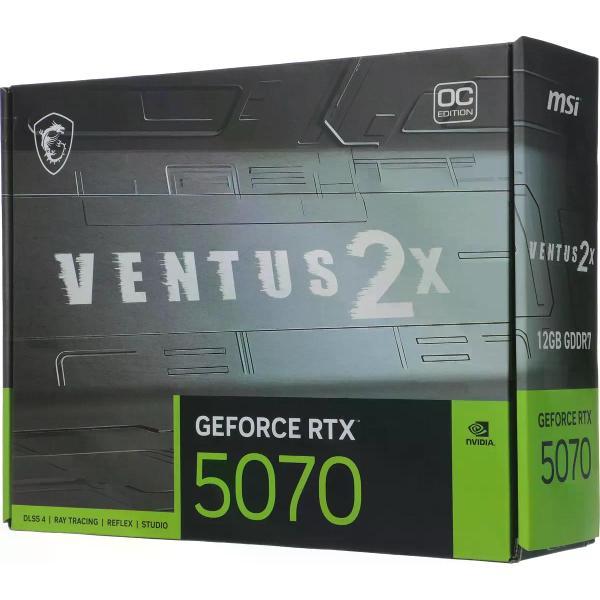 Видеокарта MSI NVIDIA GeForce RTX 5070 VENTUS 2X OC 12GB [rtx 5070 12g ventus 2x oc] фото