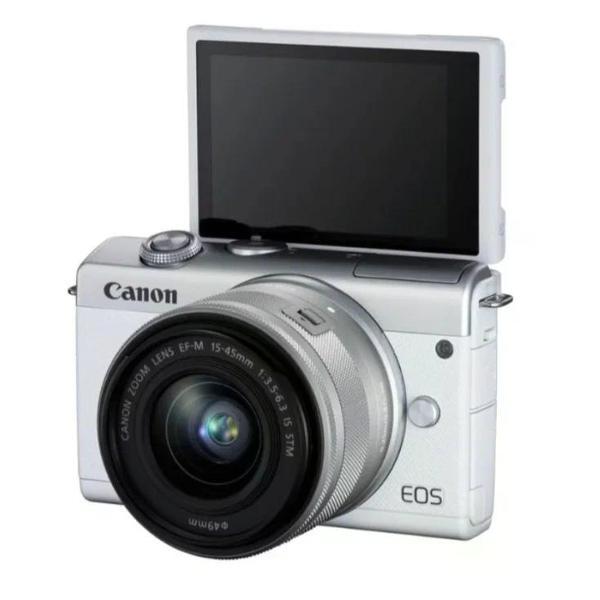 Фотоаппарат беззеркальный Canon EOS M200 kit EF-M 15-45mm f/3.5-6.3 IS STM, белый