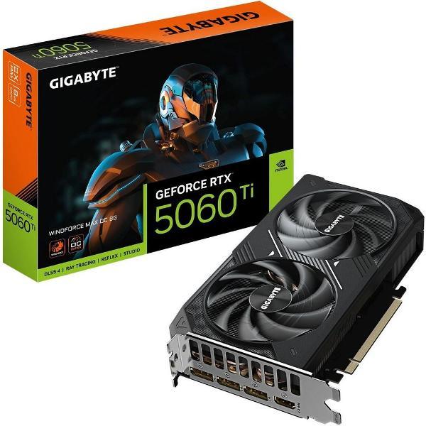 Видеокарта GIGABYTE RTX5060Ti WINDFORCE MAX OC 8GB GDDR7 128bit 3xDP