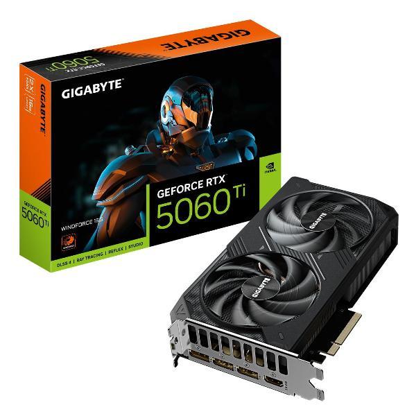 Видеокарта GIGABYTE RTX5060Ti WINDFORCE 8GB GDDR7 128bit 3xDP HDMI 2