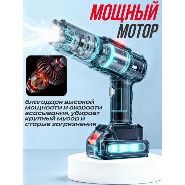 Пылесос автомобильный, аккумуляторный WJB 4в1