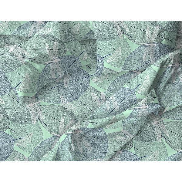 Набор постельного белья Ивановотекстиль Стрекозы мятный (3001)