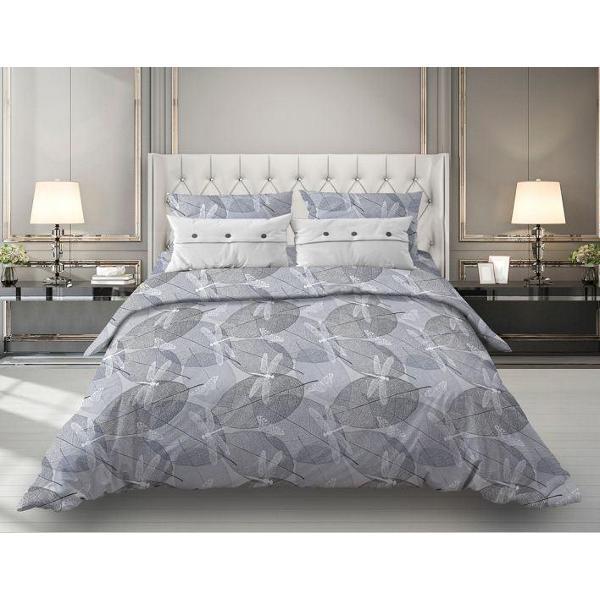 Набор постельного белья Ивановотекстиль Стрекозы серо-бежевый (3001)