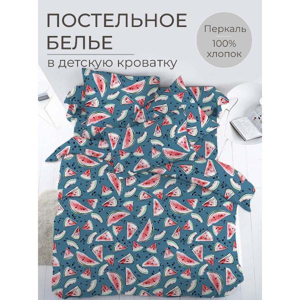 Набор постельного белья Ивановотекстиль Арбузики бирюзовый (3523)