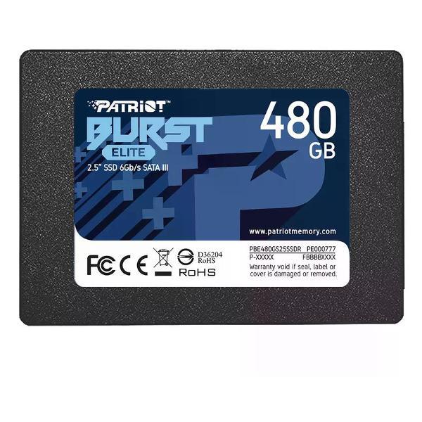 Внутренний диск SSD Patriot SATA-III 480GB PBE480GS25SSDR Burst Elite 2.5"