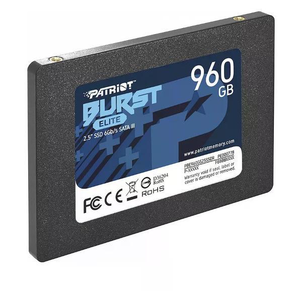 Внутренний диск SSD Patriot SATA-III 960GB PBE960GS25SSDR Burst Elite 2.5"