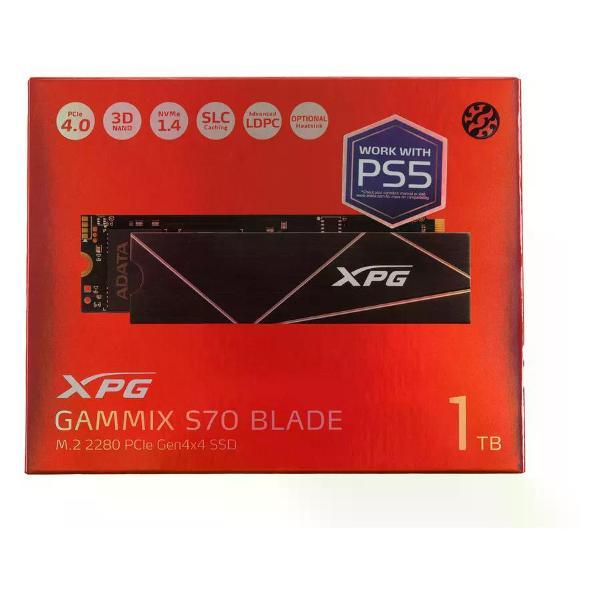 Внутренний диск SSD &nbsp;A-DATA PCIe 4.0 x4 1TB AGAMMIXS70B-1T-CS XPG Gammix S70