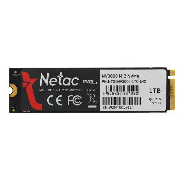 Внутренний диск SSD Netac PCIe 3.0 x4 1TB NT01NV3000-1T0-E4X NV3000 M.2 228