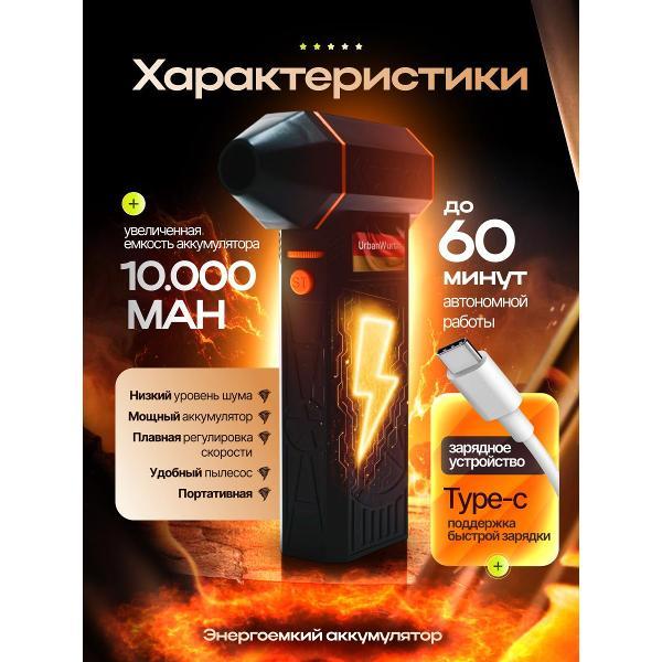 Воздуходувка аккумуляторная UrbanWurth UW-VD200PRO