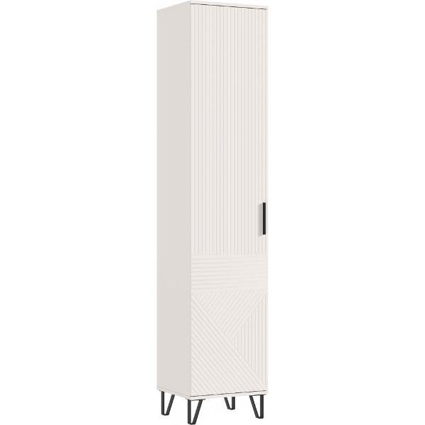 Шкаф распашной МИФ Мебель Пенал закрытый для прихожей, современный, со штангой, (Кашемир, Кашемир)