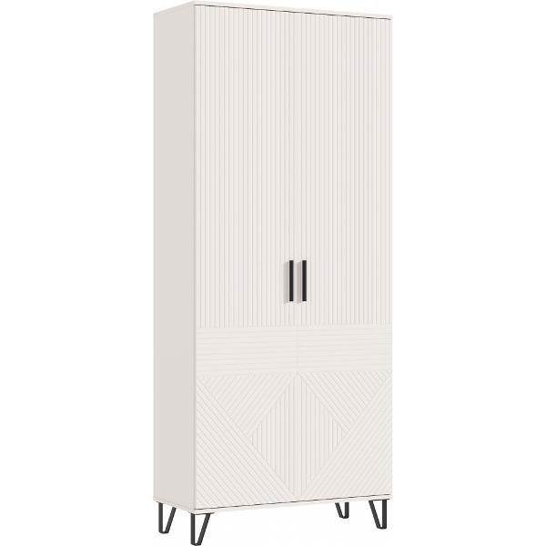 Шкаф распашной МИФ Мебель для прихожей, со штангой для вешалок (Кашемир, Кашемир)