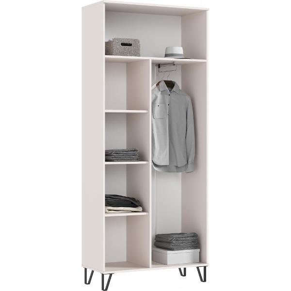 Шкаф распашной МИФ Мебель для прихожей, со штангой для вешалок (Кашемир, Кашемир)