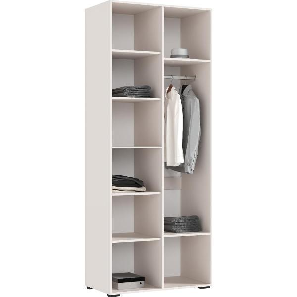 Шкаф распашной МИФ Мебель 2-х ств. 900, с фрезеровкой, современный, кашемир (фасад МДФ)