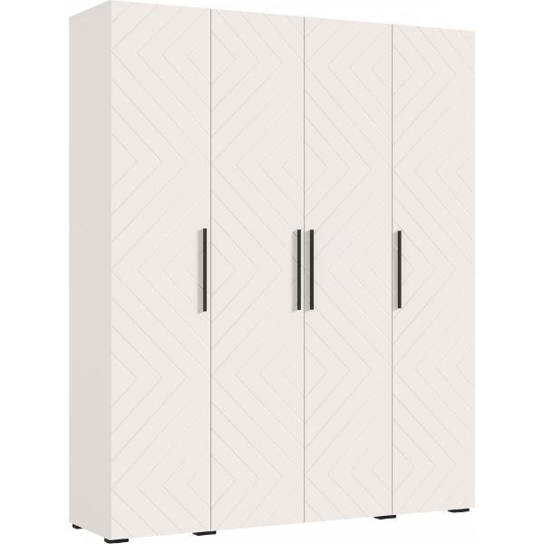 Шкаф распашной МИФ Мебель 4-х ств. 1800, с фрезеровкой, современный, кашемир (фасад МДФ)