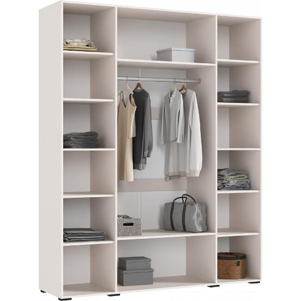 Шкаф распашной МИФ Мебель 4-х ств. 1800, с фрезеровкой, современный, кашемир (фасад МДФ)