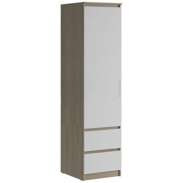 Шкаф распашной МИФ Мебель Пенал для гостиной с 2-мя ящиками, Графит