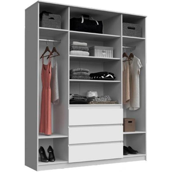 Шкаф распашной МИФ Мебель 4-х дверный 1600 с ящиками, Графит