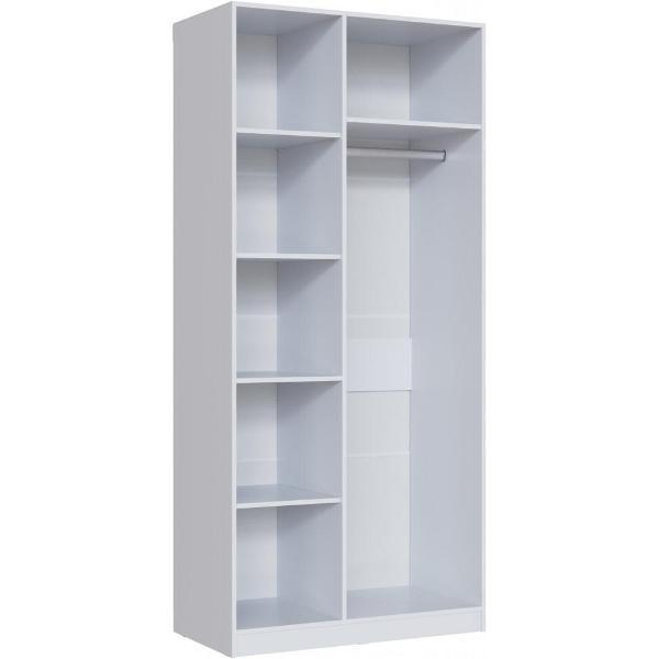 Шкаф распашной ТЭКС мебель 2-х створчатый в классическом стиле, Белый/Белый