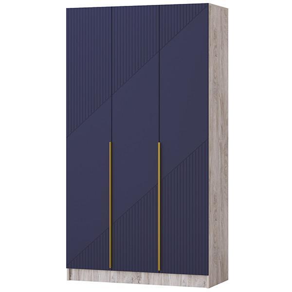 Шкаф распашной Регион 58 1.2 в современном стиле, с фасадами МДФ, Дуб эндгрейн/Сапфир