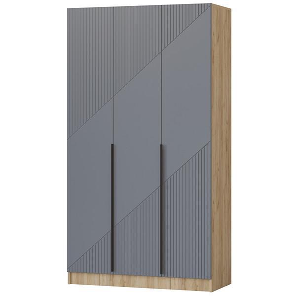 Шкаф распашной Регион 58 1.2 в современном стиле, с фасадами МДФ, Крафт золотой/Графит