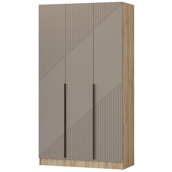 Шкаф распашной Регион 58 1.2 в современном стиле, с фасадами МДФ, Крафт золотой/Крема