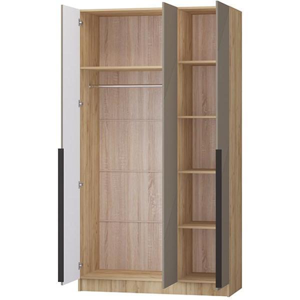 Шкаф распашной Регион 58 1.2 в современном стиле, с фасадами МДФ, Крафт золотой/Крема