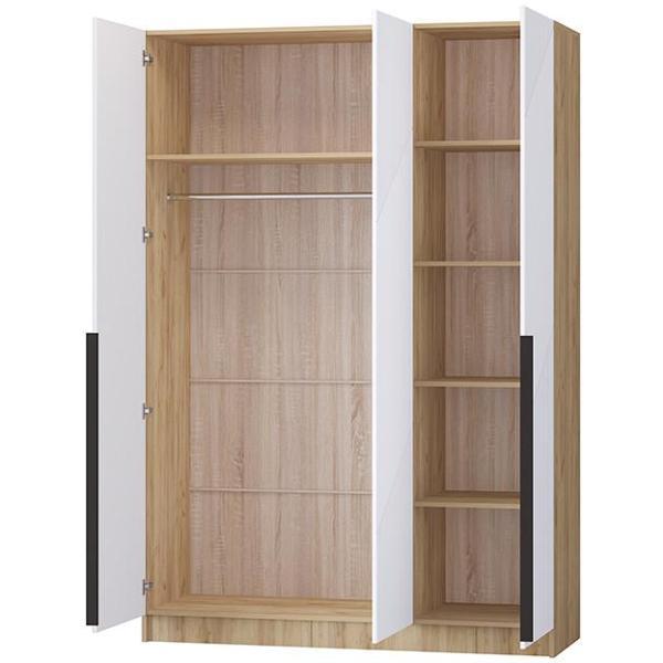 Шкаф распашной Регион 58 1.5 в современном стиле, с фасадами МДФ, Крафт золотой/Белый