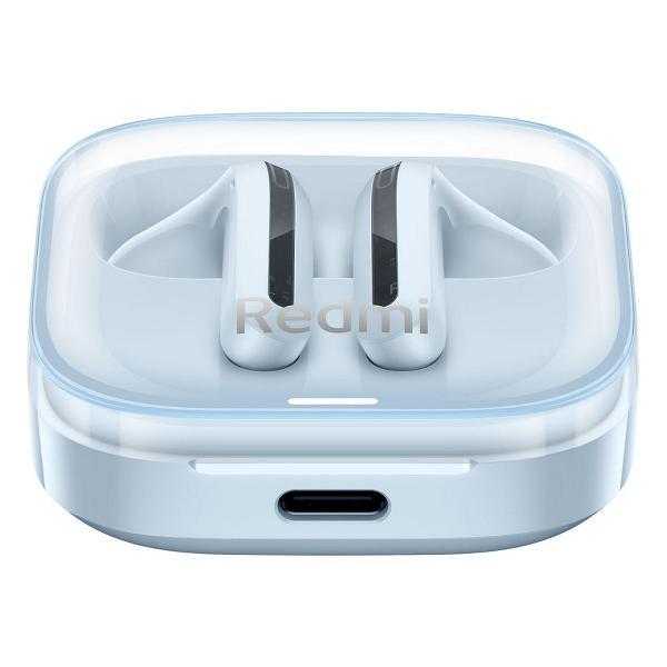 Наушники Bluetooth TWS Redmi Buds 6 Active, прозрачно-синие