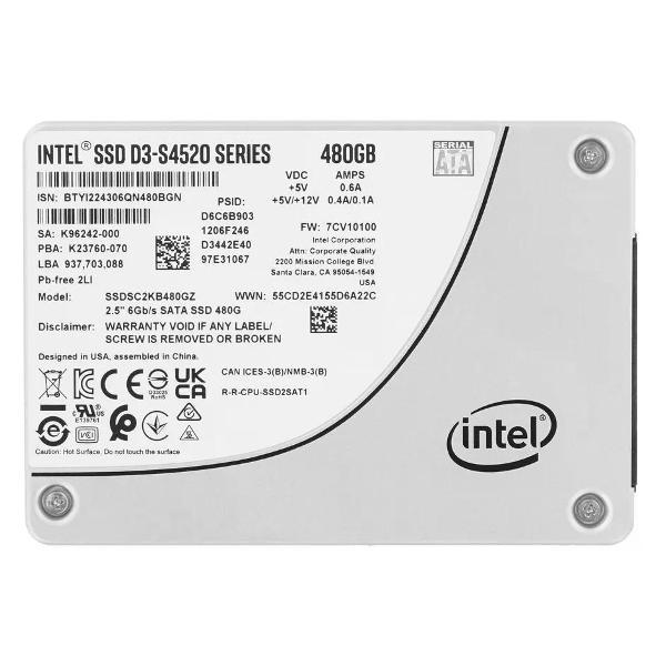 Внутренний диск SSD Intel 480Gb S4520 серия SSDSC2KB480GZ01 фото
