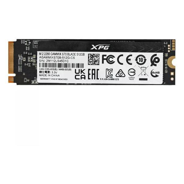 Внутренний диск SSD &nbsp;A-DATA 512GB XPG Blade S70 PCIe Gen4x4 with NVMe фото