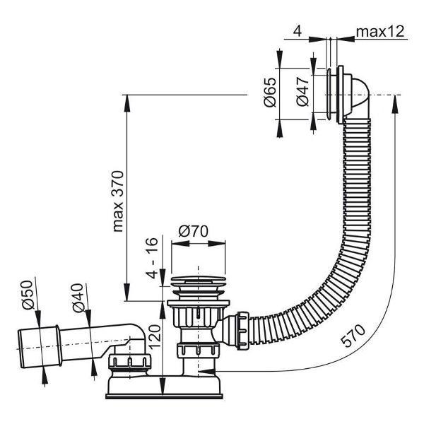 Ванна Alcadrain A505CRM