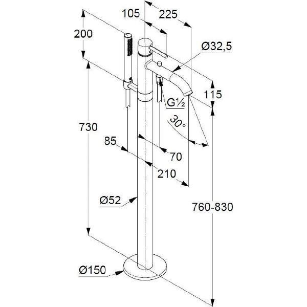 Ванна Kludi Bozz 1_325