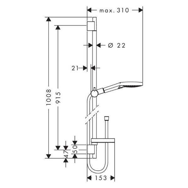 Заглушка для гаджетов Hansgrohe Raindance Select S Душевой набор 120 3jet P
