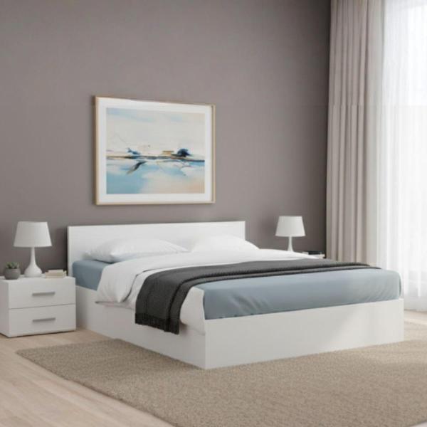 Кровать СМ КР 1600х2000, Белый гладкий