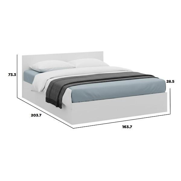 Кровать СМ КР 1600х2000, Белый гладкий