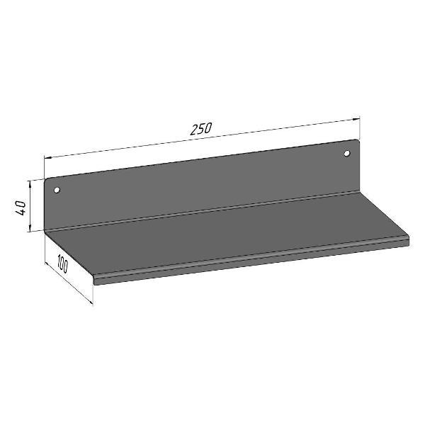 Полка книжная Parallax 520BX100040250-SPL