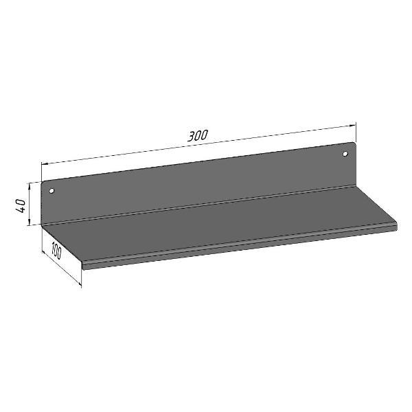 Полка книжная Parallax 520WN100040300-SPL