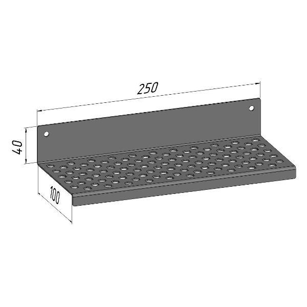 Полка книжная Parallax 521BX100040250-PRF
