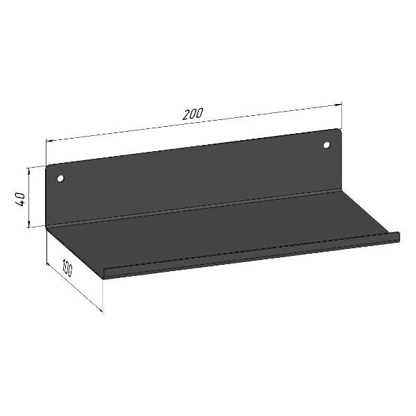 Полка книжная Parallax 530BX100040200-SPL