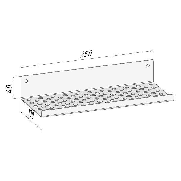 Полка книжная Parallax 531WN100040250-PRF