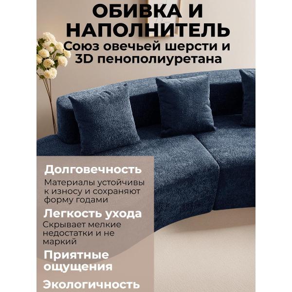 Диван бескаркасный BOXSOFA S077 синий