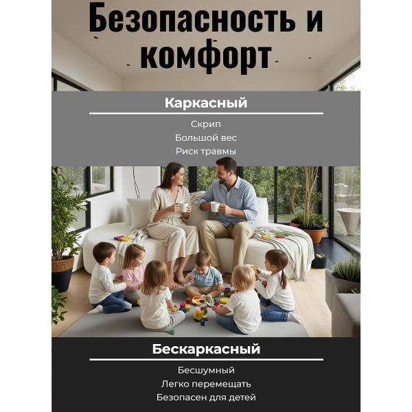 Диван бескаркасный BOXSOFA S077 белый