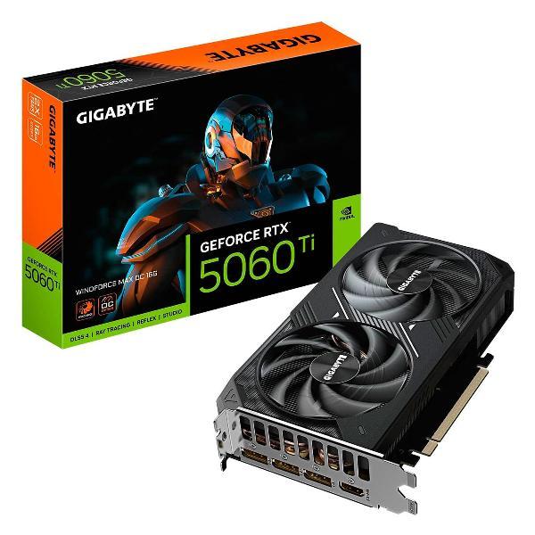 Видеокарта GIGABYTE GeForce RTX 5060 Ti WINDFORCE 2X MAX OC 16GB фото