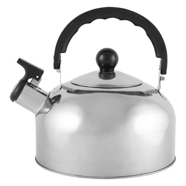 Чайник для плит Эко-Поставка со свистком 2 л и складной ручкой серебристый