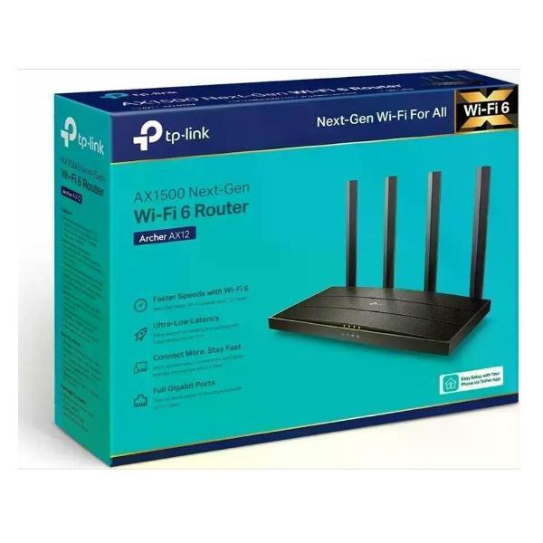 Wi-Fi роутер TP-Link Archer AX12 (AX1500) 2,4/5 ГГц Черный