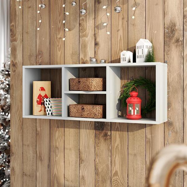 Полка книжная Брин "Есения" серый