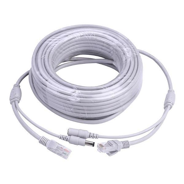 Удлинитель питания камеры видеонаблюдения AMPERATOR Ethernet, штекер RJ-45 4 жилы, штекер гнездо DC 5.5*2.5 10 метров