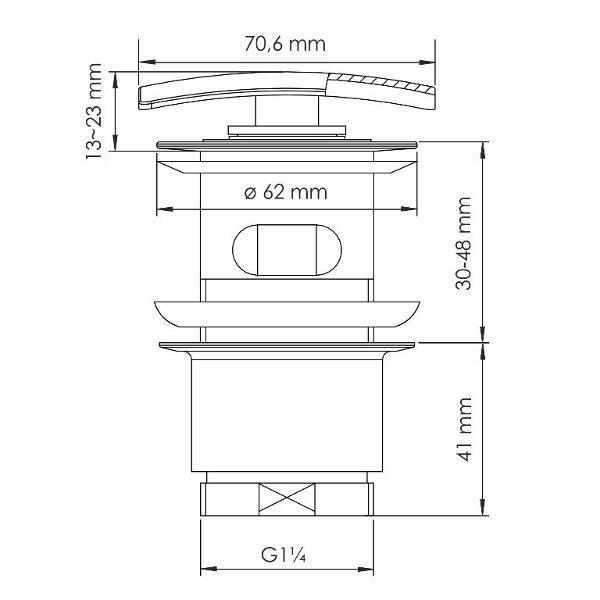 Донный клапан Wasserkraft A166